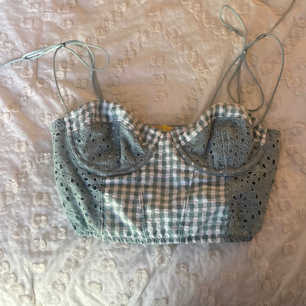 blue urban corset top